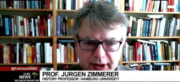 Prof. Dr. Jürgen Zimmerer im SABC-Interview - Screenshot