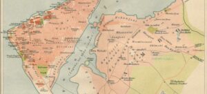 Plan von Sansibar Stadt [Ausschnitt], in: Oscar Baumann, Die Insel Sansibar und ihre kleineren Nachbarinseln, Leipzig 1897. Digitalisat der Staats- und Universitätsbibliothek Hamburg, Public Domain Mark 1.0 Universal